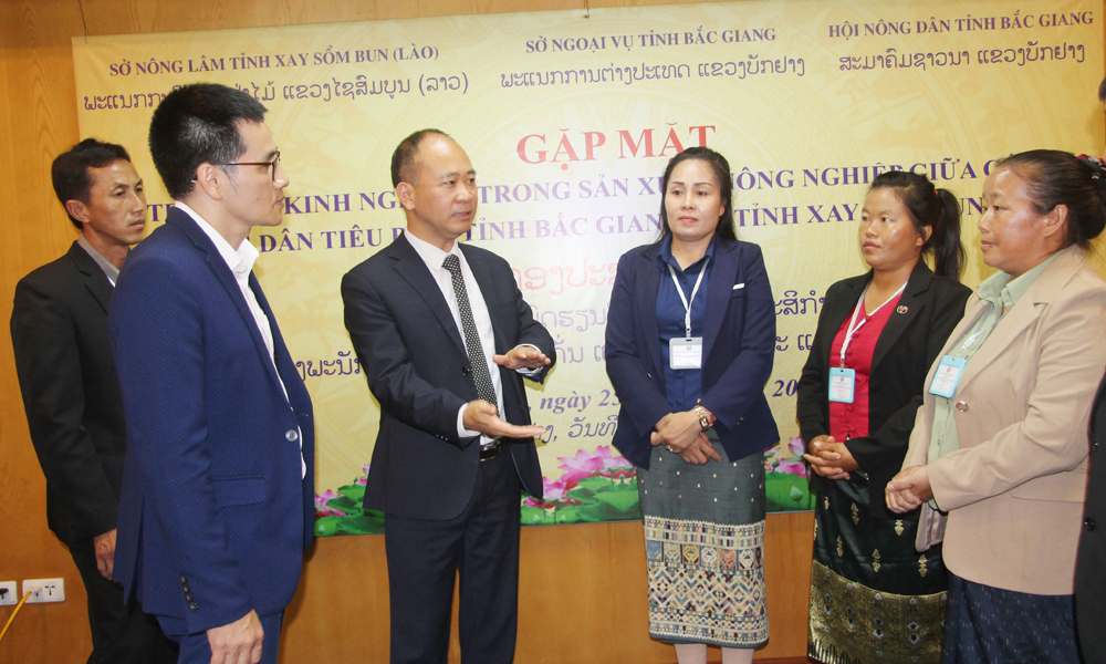 Trao đổi kinh nghiệm sản xuất nông nghiệp giữa hai tỉnh Bắc Giang và Xay Sổm Bun